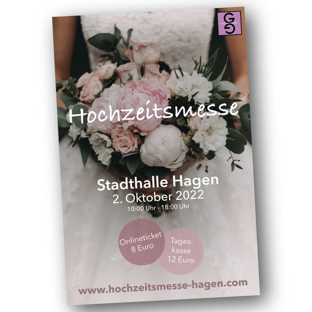 Hochzeitsmesse in Hagen - Offizieller Flyer der Messe in der Stadthalle Hagen